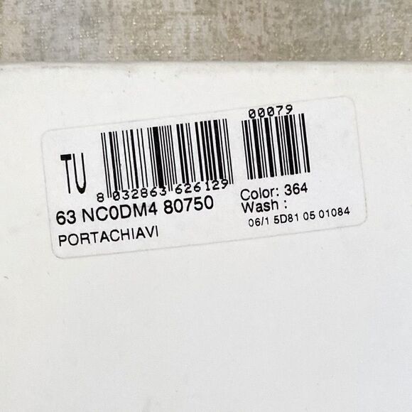 DOLCE & GABBANA Beige Canvas & Metal Keychain with Box & Paperwork. EUC! - Picture 11 of 11